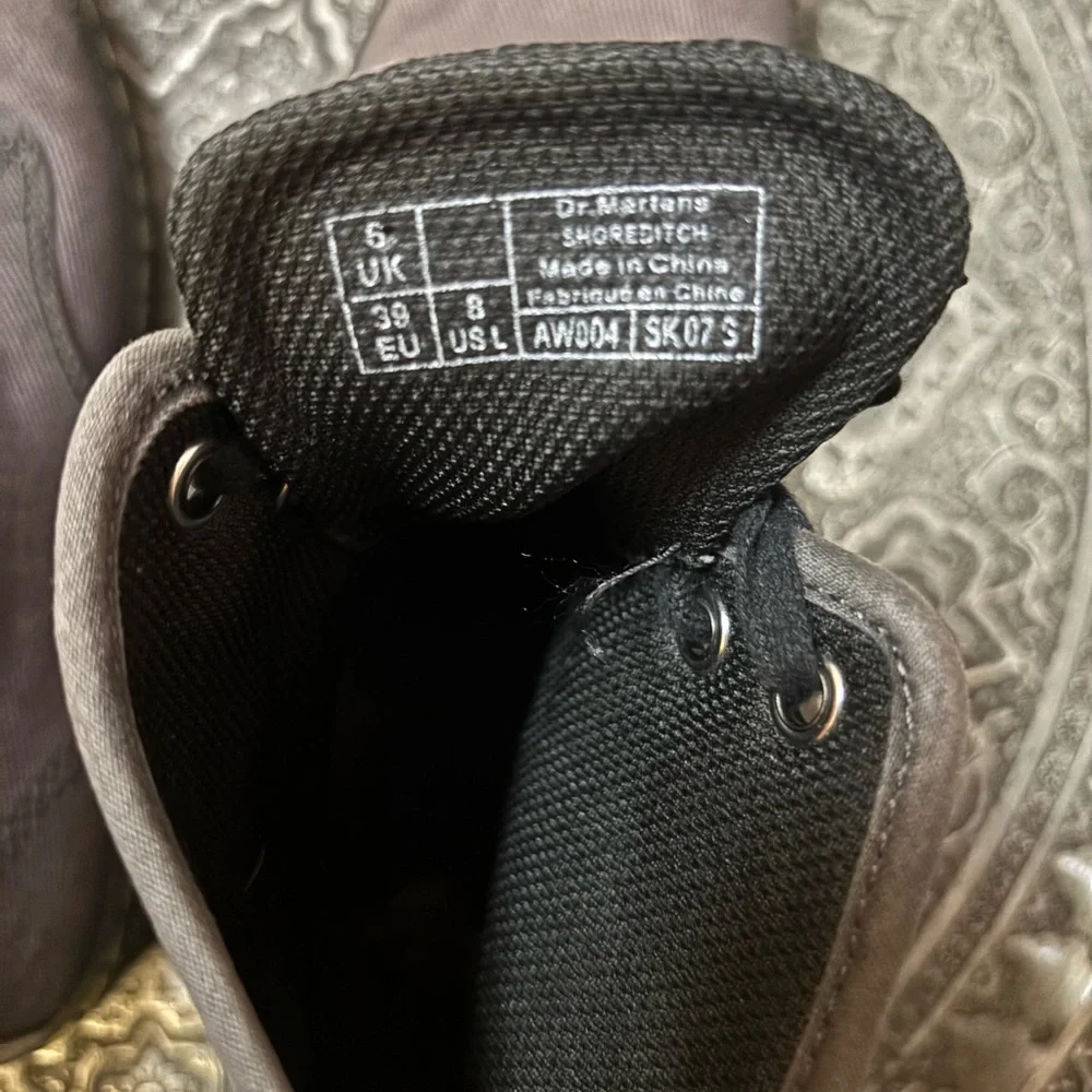 Dr. Martens Charcoal Canvas Boots - Picture 5 of 5